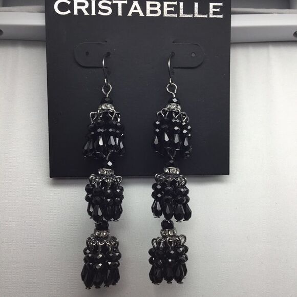Cristabelle Linear Tassel Drop Earrings (G1) - Picture 1 of 4